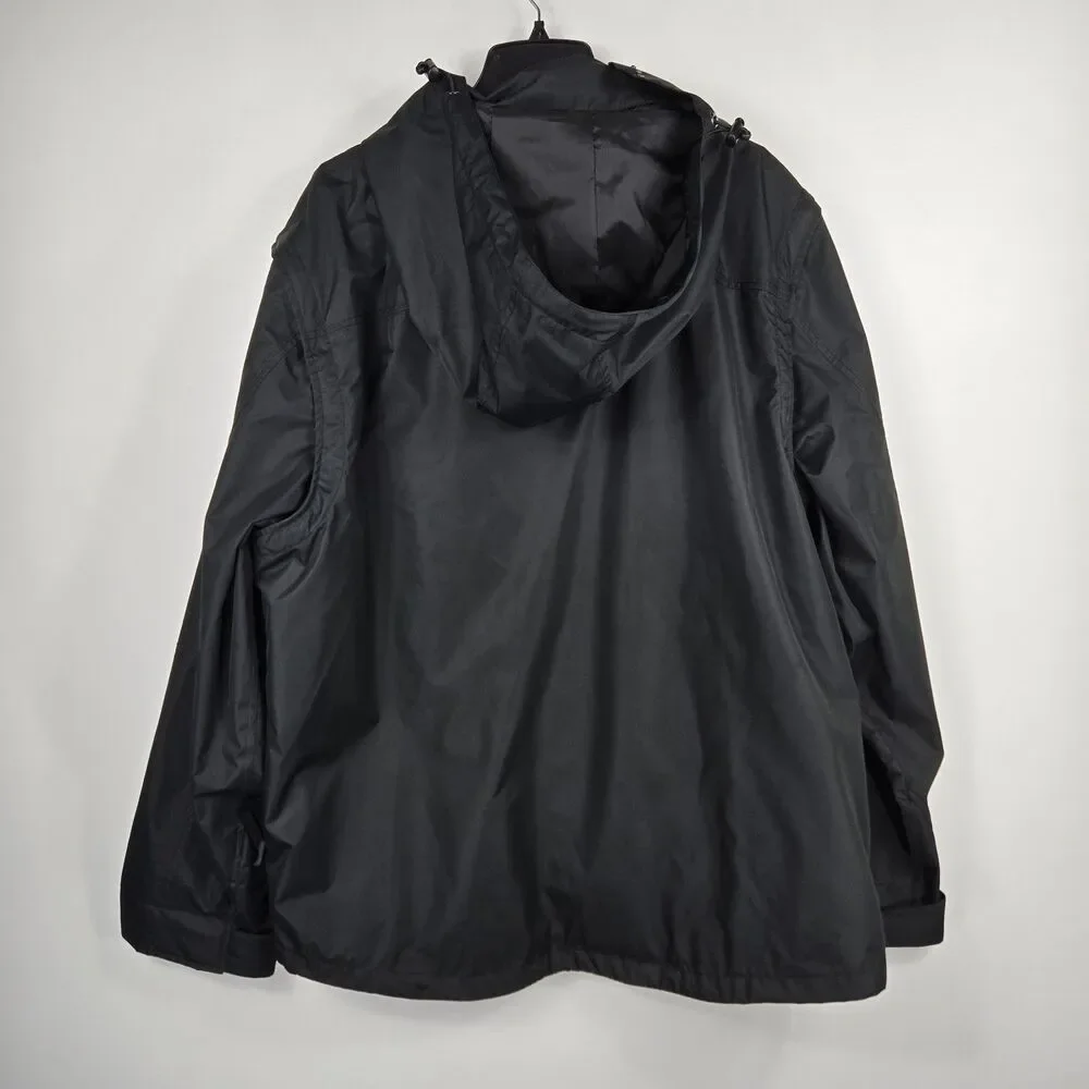 Scottevest Men's Size XXL Black Jacket Coat TEC Removable Hood Sleeves GUC